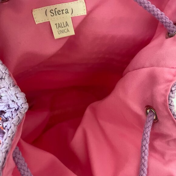 Sfera Striped Raffia Backpack - Picture 4 of 4